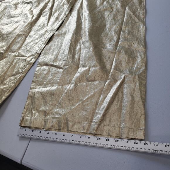 Lanhtropy Culotte Pants Metallic Gold - Picture 3 of 11